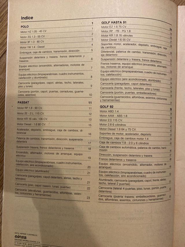 catálogo despiece Volkswagen 1994