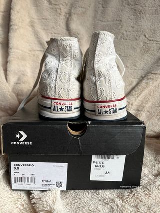 Converse Blancas Corazones Talla 38