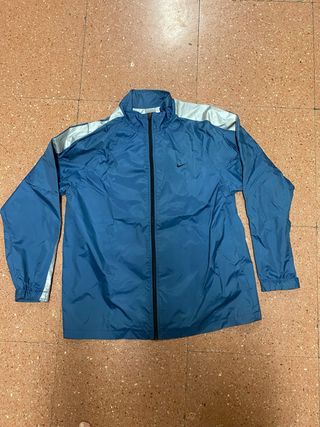 Cortavientos Nike Azul y Plateado
