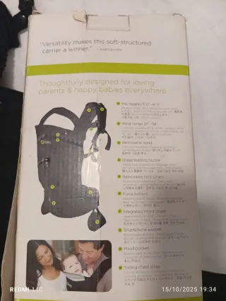 Mochila Portabebés Boba Negra. 