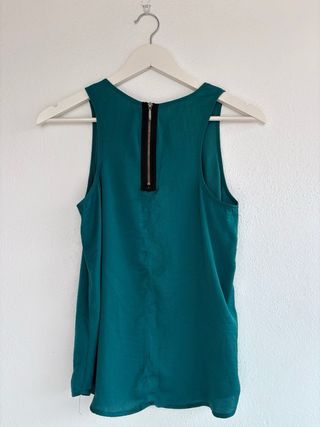 Blusa sin mangas Stradivarius azul verdoso