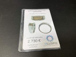 anillo oro 18k con piedra con diamante