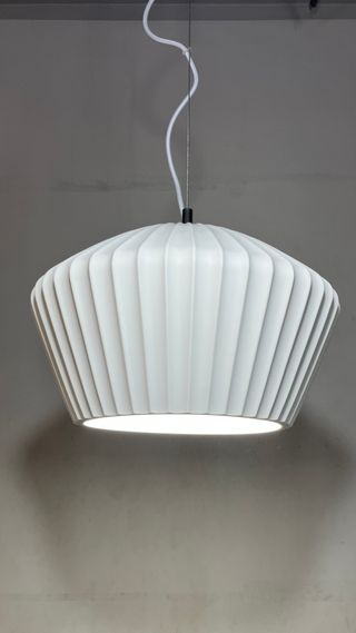 Lampadario bianco metallo/gesso
