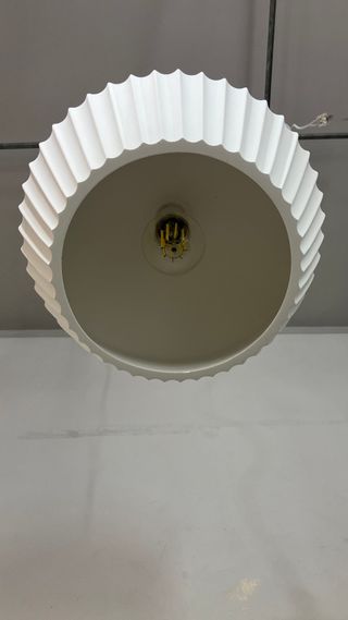 Lampadario bianco metallo/gesso
