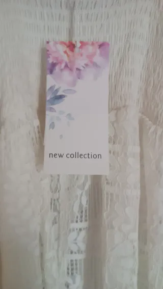 Vestido blanco ibicenco mujer talla única