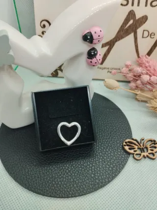 Conector Plata Corazón para Collar