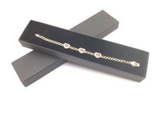 pulsera oro 18k con piedra con circonita