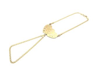 manita oro 18k con piedra con circonita