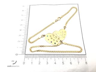 manita oro 18k con piedra con circonita