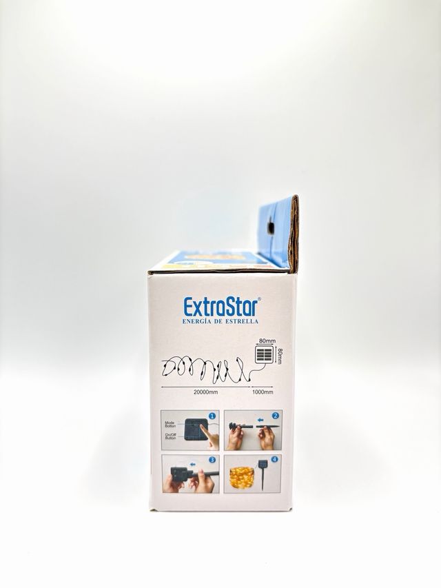 Guirnalda Solar Luces Exterior 20m