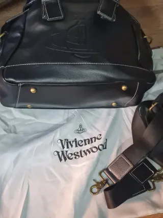 Bolso Vivienne Westwood Negro Asa Larga