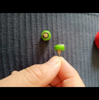 Pendientes caritas rana verde. 