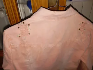 Cazadora vaquera mujer rosa