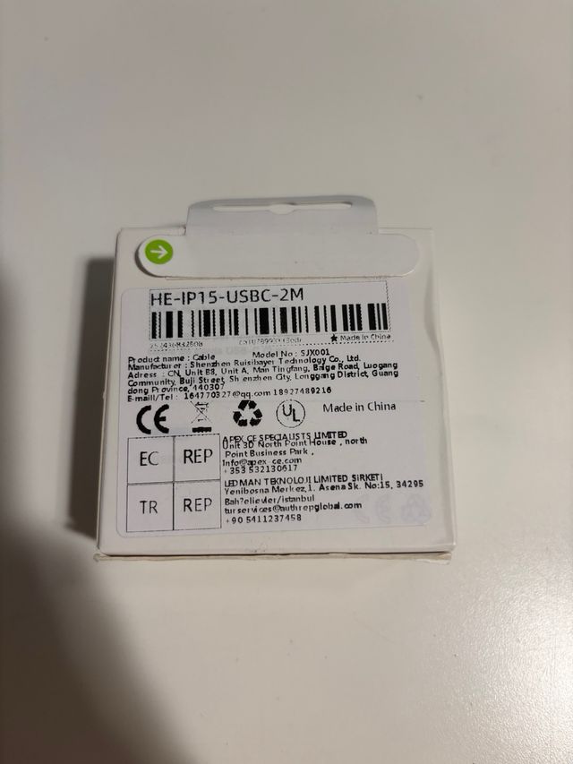 Cable USB-C a USB-C 2m