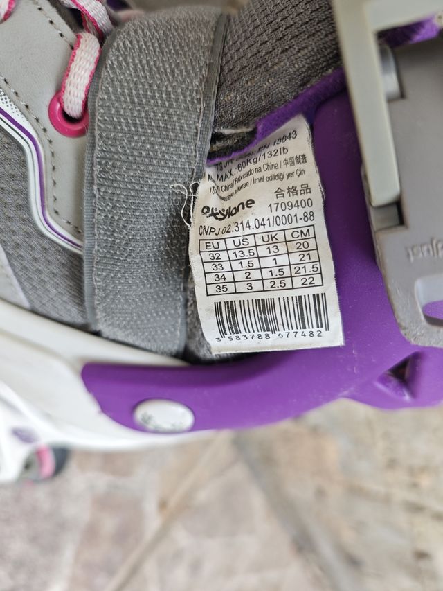 Patines Oxelo niña talla 32-35