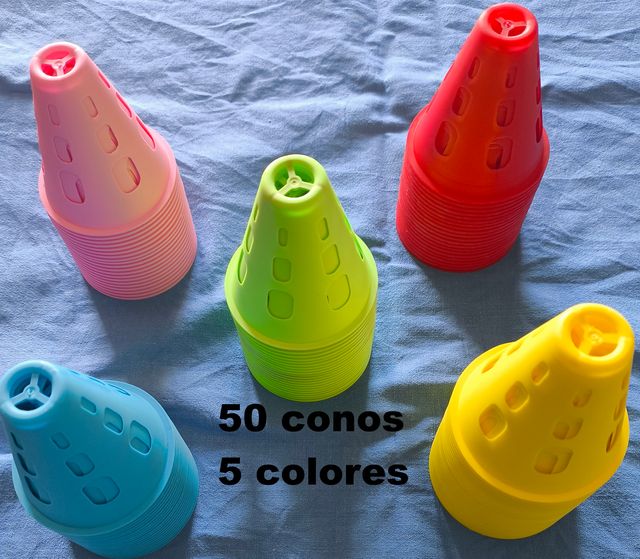 50 conos slalom entreno patines, futbol, rugby