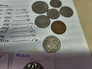 9 Monedas Antiguas Bolivia