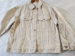 Cazadora vaquera Mango mujer beige
