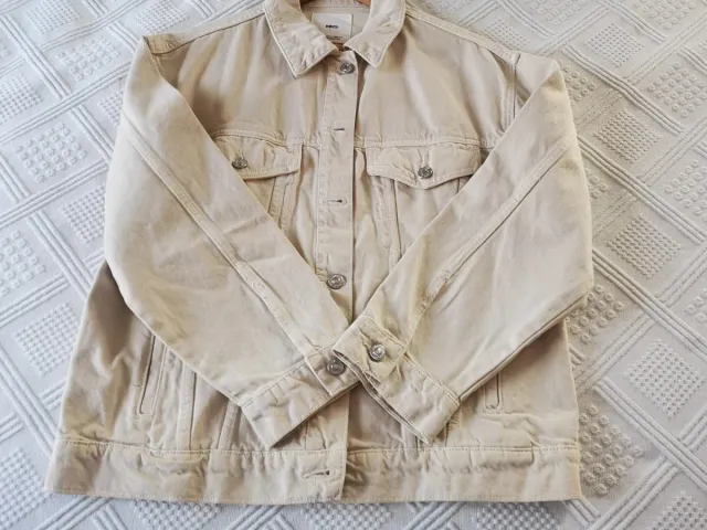 Cazadora vaquera Mango mujer beige