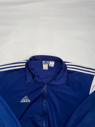 Chaqueta Adidas Vintage 90s Azul Marino y Blanca L