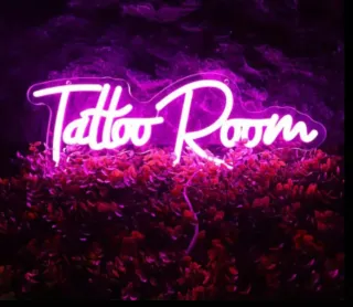 Lampada Neon LED "TATTOO ROOM" Rosa