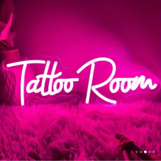 Lampada Neon LED "TATTOO ROOM" Rosa