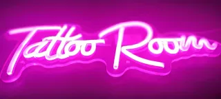 Lampada Neon LED "TATTOO ROOM" Rosa