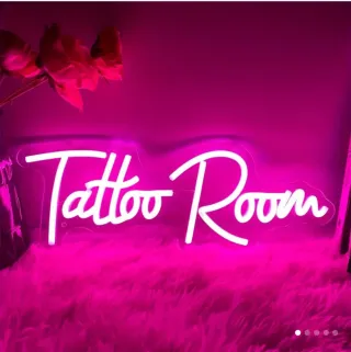 Lampada Neon LED "TATTOO ROOM" Rosa