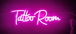 Lampada Neon LED "TATTOO ROOM" Rosa