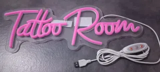 Lampada Neon LED "TATTOO ROOM" Rosa