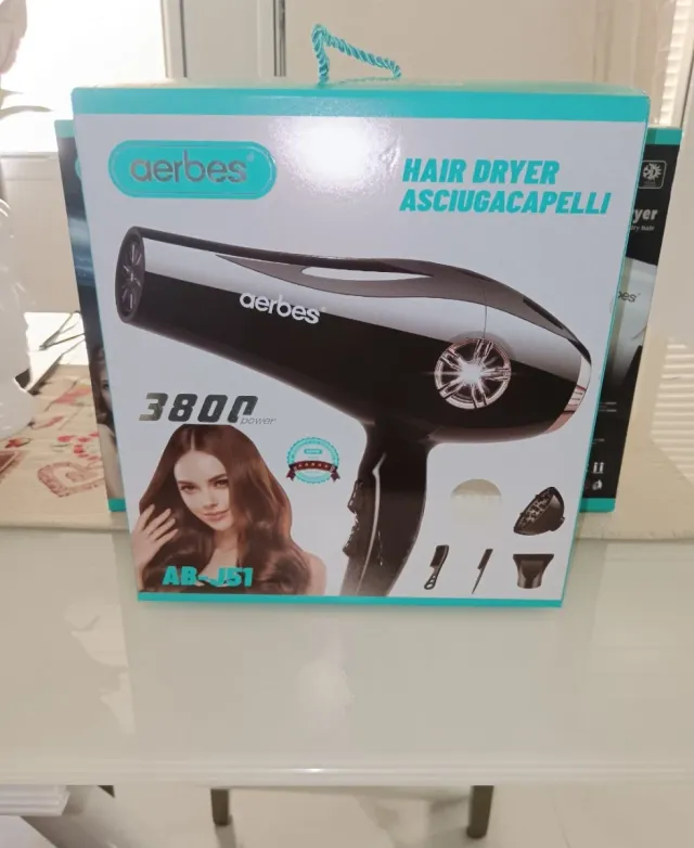 Asciugacapelli Aerbes Nero e Oro