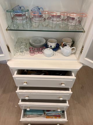Mueble cocina vitrina grande madera