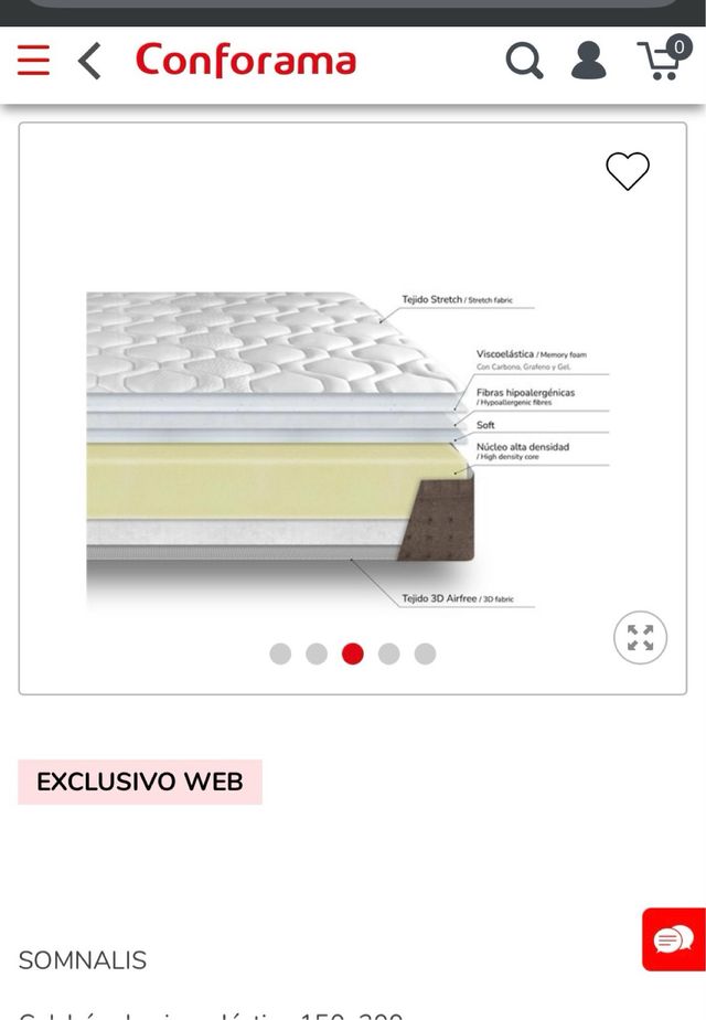 MATERASSO VISCOELASTICO ARROTOLATO 150x200 cm. RIF. E