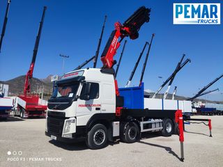 VOLVO FM 500 8X2 GRUA FASSI F545 CAJA FIJA 32T