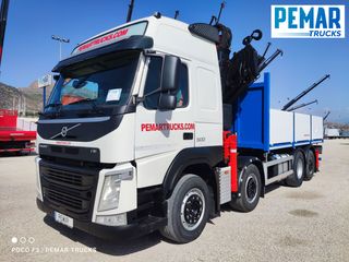 VOLVO FM 500 8X2 GRUA FASSI F545 CAJA FIJA 32T