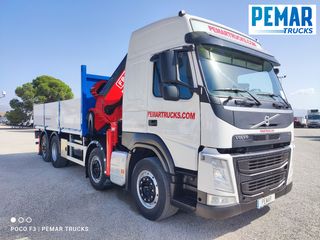 VOLVO FM 500 8X2 GRUA FASSI F545 CAJA FIJA 32T