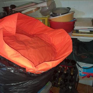 Piscina hinchable naranja