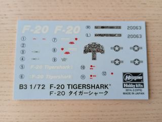 F-20 TIGERSHARK MAQUETA HASEGAWA 1/72