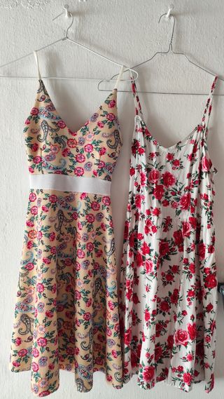 Lote 2 vestidos verano estampados