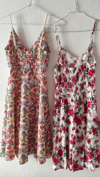 Lote 2 vestidos verano estampados