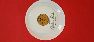 Piattino decorativo oro 24k uccello 10cm