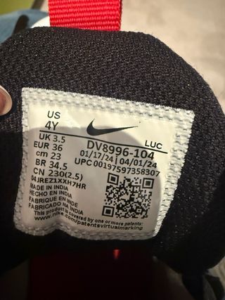 Deportivas Nike niño talla 36