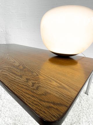 Tavolo da centro in legno e metallo anni '60