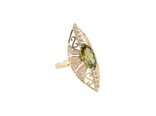 anillo oro 18k con piedra con circonita