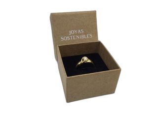 anillo oro 18k con piedra con diamante