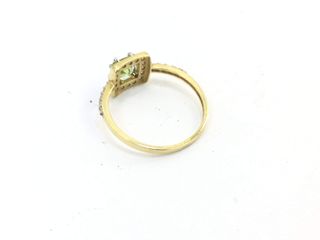 anillo oro 18k con piedra con circonita