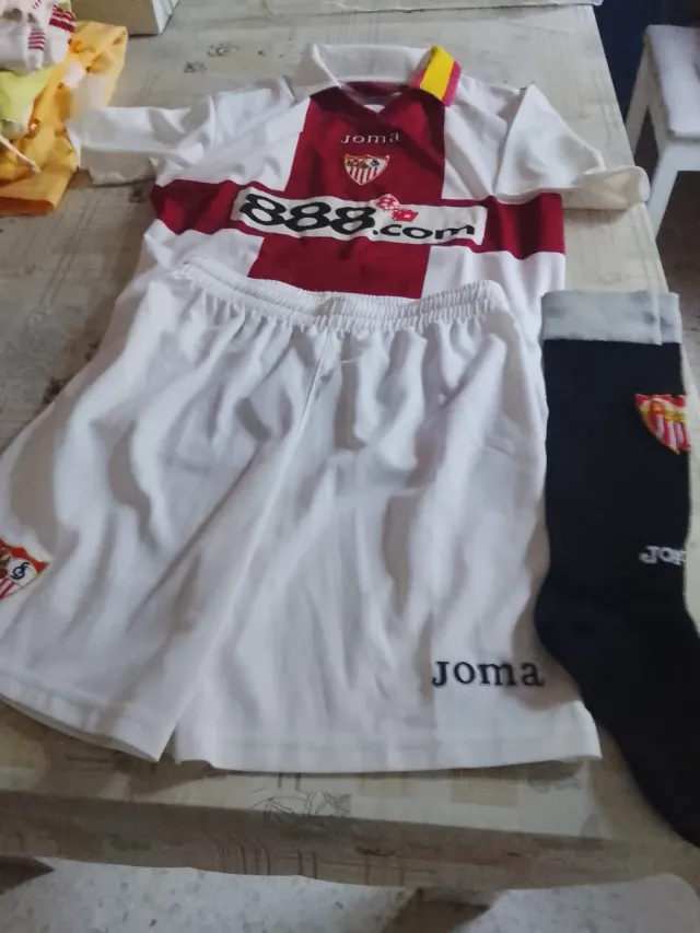 Equipación Sevilla Joma 888.com Año 2008 talla 10