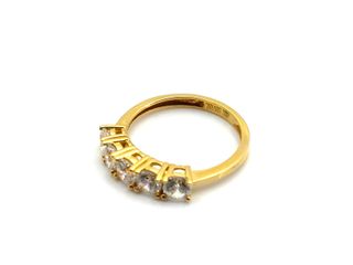 sortija oro 18k con piedra con circonita