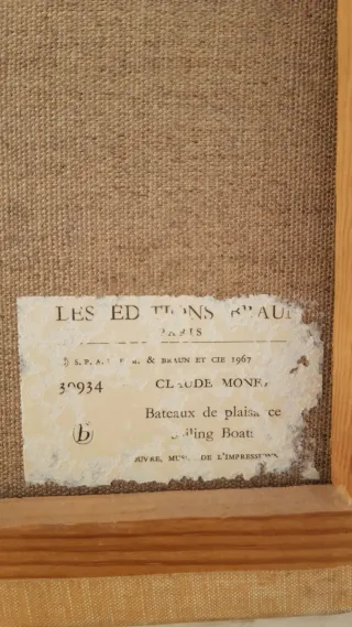 Reproducción Claude Monet Barco de Recreo
