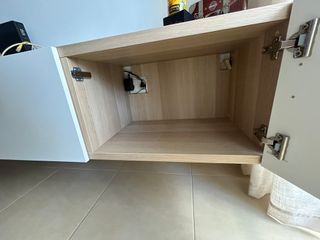 Mueble TV mas estantería cubo y balda de madera